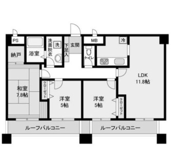 東京都北区東田端２丁目 賃貸マンション 3SLDK